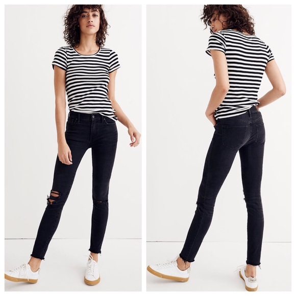 Madewell Denim - Madewell 9" High-Rise Skinny Jeans in Black Sea